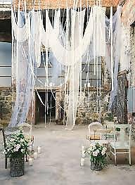 Wedding white hanging fairy deco fabric 50m