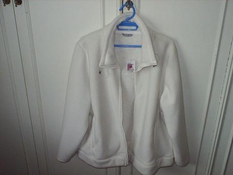 Thick Fleecy Ladies white jacket Large size