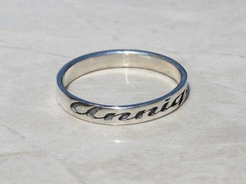 Personalised Sterling Silver Name ring
