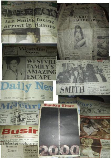 Old newspapers from the 1935 to the 2000 incl 9/11