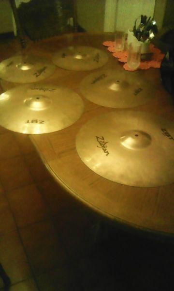 4 Zildjian Cymbals Pearl Picallo Snare and Pdp pedal