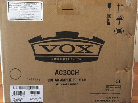 VOX AC30CH Guitar Amplifier Head - BRAND NEW