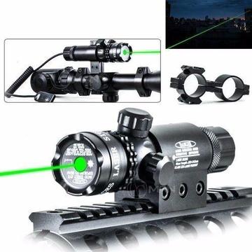 Tactical Green Dot Laser Sight Rifle Gun Scope Rail+Remote Switch For Hunting