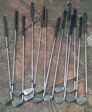 Assorted golf clubs for sale
