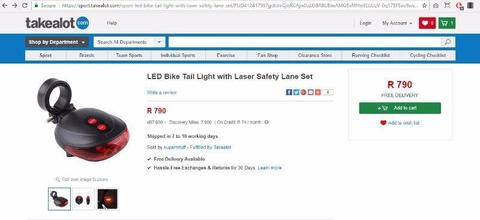 Bicycle/Cycling Laser Lane Tail Light
