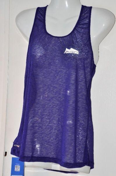 Bright Purple Capestorm T-Back Running/Gym Top (Medium)