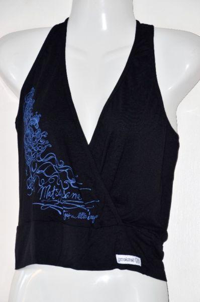 NEW! Awesome Black Yoga Cross-Over T-Back Top (M or L)