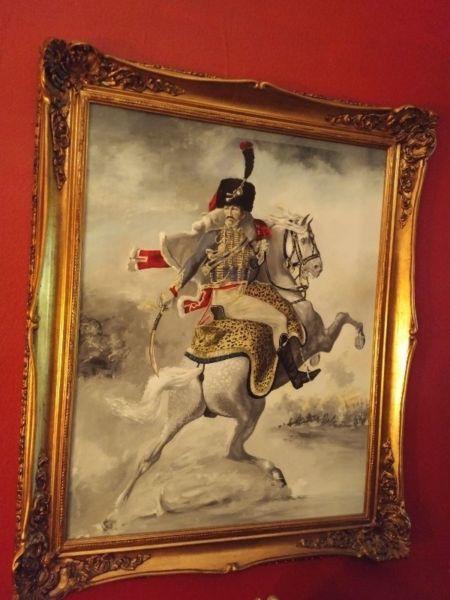 Vintage Painting of Napoleon Cavalry Officer