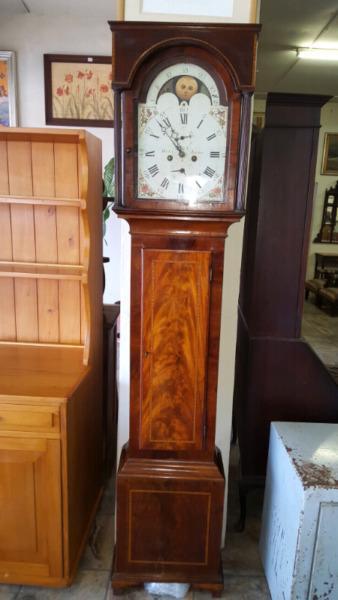 Victorian Mahogany Inlaid Grandfather Clock