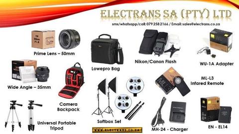Camera Accessories & Camera Equipment ~ www.electrans.co.za