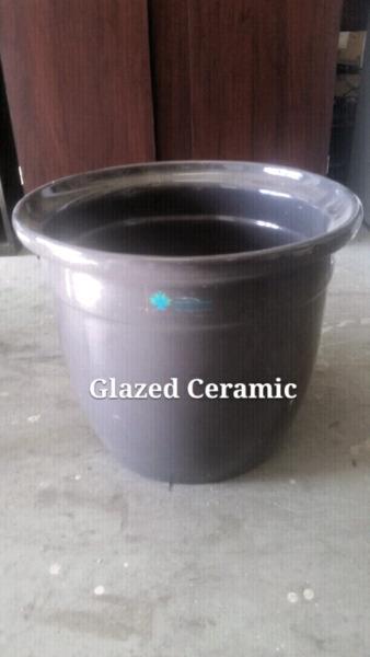 Glazed Ceramic Garden Pot (height 410mm)
