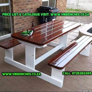 INDOOR and OUTDOOR --- WOODEN FURNITURE, FULL PRICE LIST --- CATALOGUE VISIT--- WWW.VMBENCHES.CO.ZA