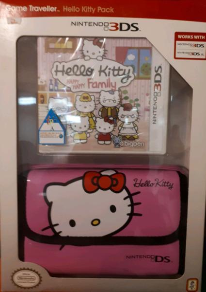 Hallo Kitty Nintendo 3DS game and pouch