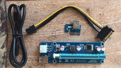 PCI-E Express Riser Cards for Cryptocurrency Mining PCIe 1x to 16x