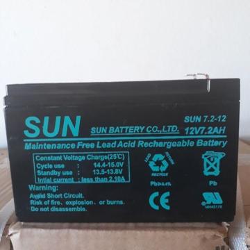 12V 7AH Rechargeable Battery, Lead-Acid SLA - Maintenance Free