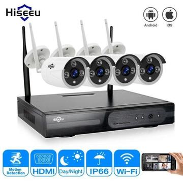 4CH HD Wireless NVR Kit P2P 720P waterproof Outdoor Security 1MP IP Camera WIFI home CCTV System set