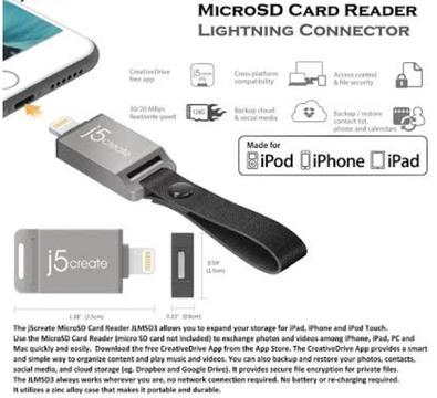 Add Memory to your iPhone / iPad - SD card storage