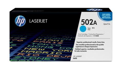 HP # 502A COLOR LASERJET 3600 CYAN PRINT CARTRIDGE