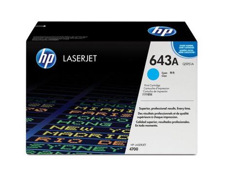 HP # 643A COLOR LASERJET 4700 CYAN PRINT CARTRIDGE