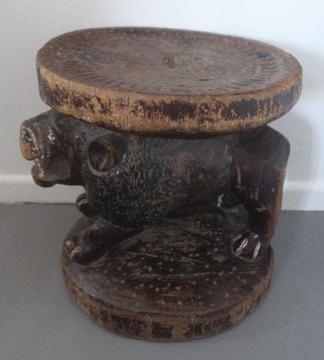 Hand Carved Stool / Side Table - R375.00