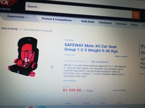 Safeway Baby Car Seat