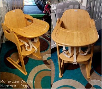Preloved Mothercare Wooden High Chair