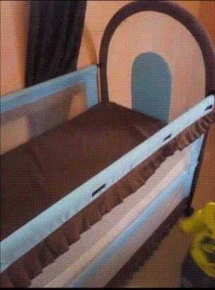 Cot and feeding chair good condition