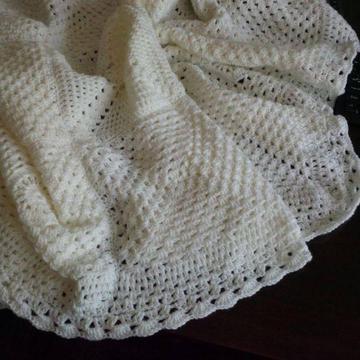 Hand knitted and crocheted baby shawls, blankets, outfits and more