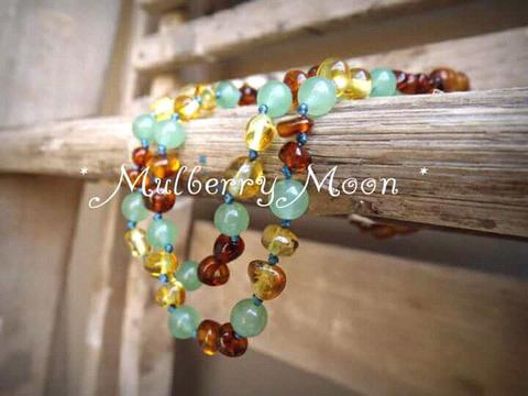 Amber Teething Necklaces / adult necklaces / hazelwood and gemstones