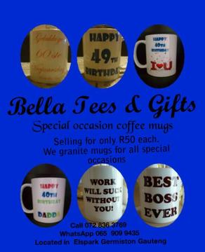 Special occasion mugs