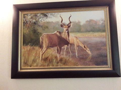 Painting by Thomas Hacking Kudu