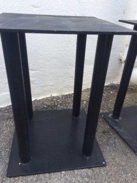 Speaker Metal Stands / Pedestals x 2 Black