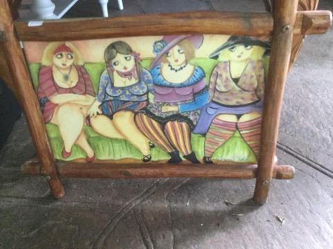 Fat lady picture in cool thatch latt frame @ bothas Hill Hey Judes