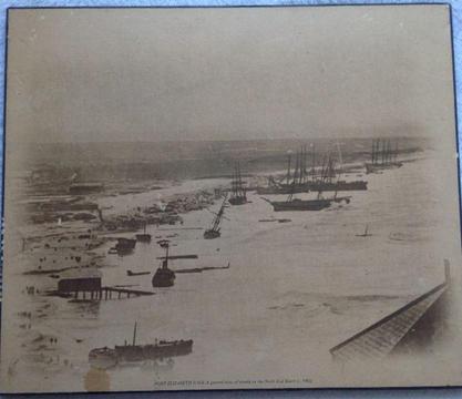 PORT ELIZABETH - A general view of wrecks on the North End Beach circa 1902