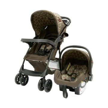 Brown Circles Mustang travel system for sale