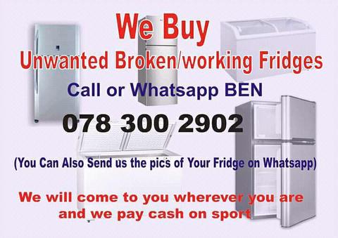 We buy fridge broken or working