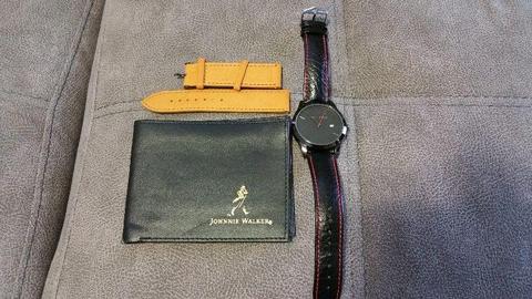 Johnnie Walker Men's Wallet and Watch