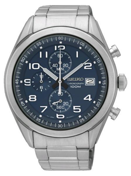 Seiko Chronograph Quartz Blue Dial SSB267P1 Men's Watch