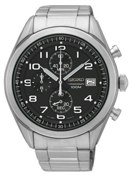 Seiko Chronograph Quartz Black Dial SSB269P1 Men's Watch