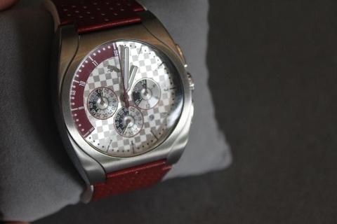 PUMA red leather Chronograph Watch
