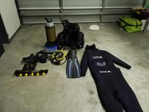 Complete scuba diving set for sale
