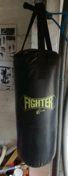 SOLD -Boxing bag with bracket metal