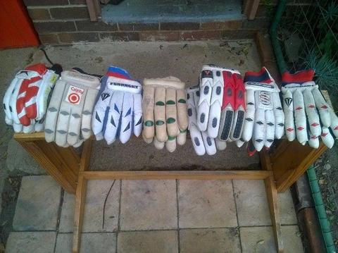 Cricket gloves from R50 to R80 per pair, depending on make and condition