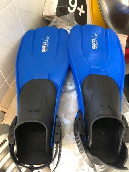 Excellent quality swimming flippers for sale size small