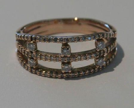Rose Gold diamond ring/garnet ring/gold band