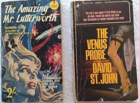 Three books - The Amazing Mr Lutterworth & The Venus Probe & The Pillars of Midnight