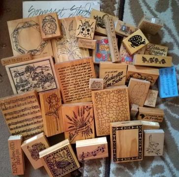 Craft card rubber-stamps