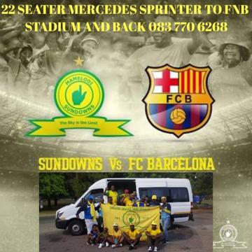 TRANSPORT TO FNB STADIUM AVAILABLE