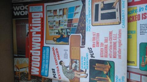 55 practical woodworking magazines from 1970's