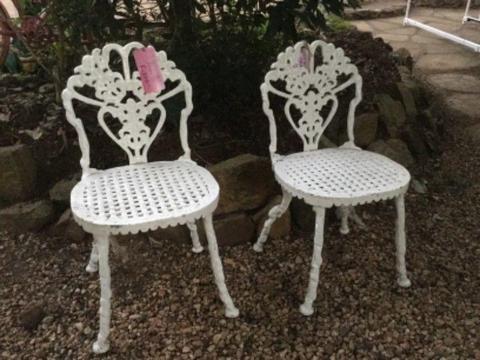 Antique cast IRON pair of chairs @ hetjudes best deals!